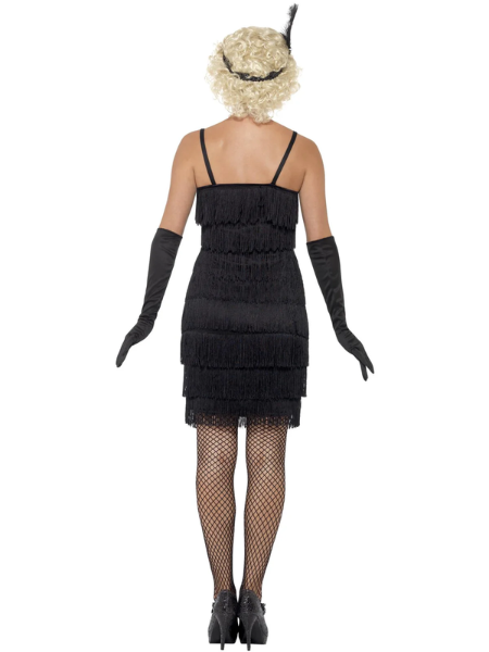 Flapper Costume (Black Dress) - Adult
