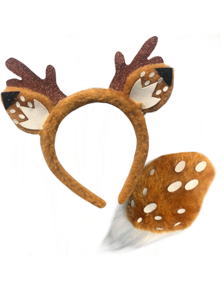 Deer headband and tail set