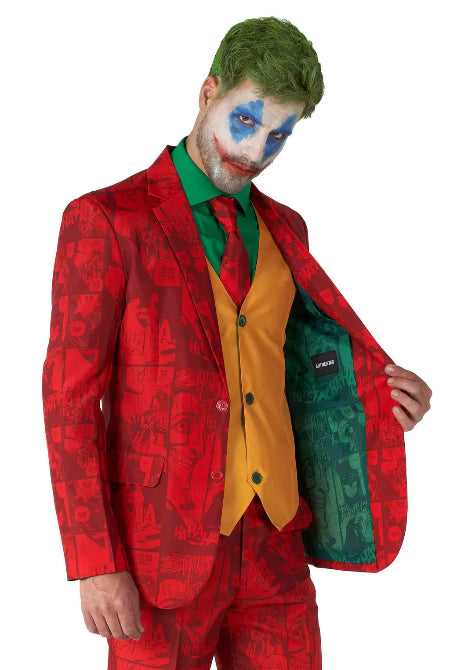 Scarlet Joker Mens Deluxe Villain Costume Suit