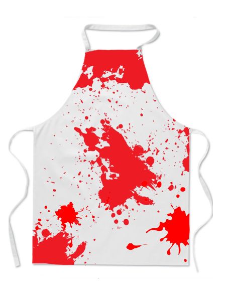 Bloody Butcher Style White Apron
