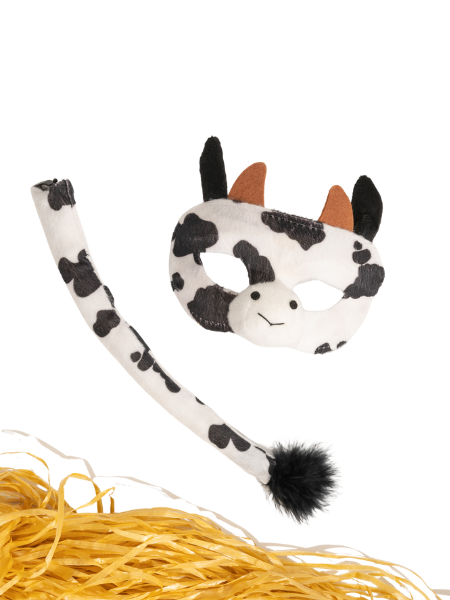 cow face mask and tail set