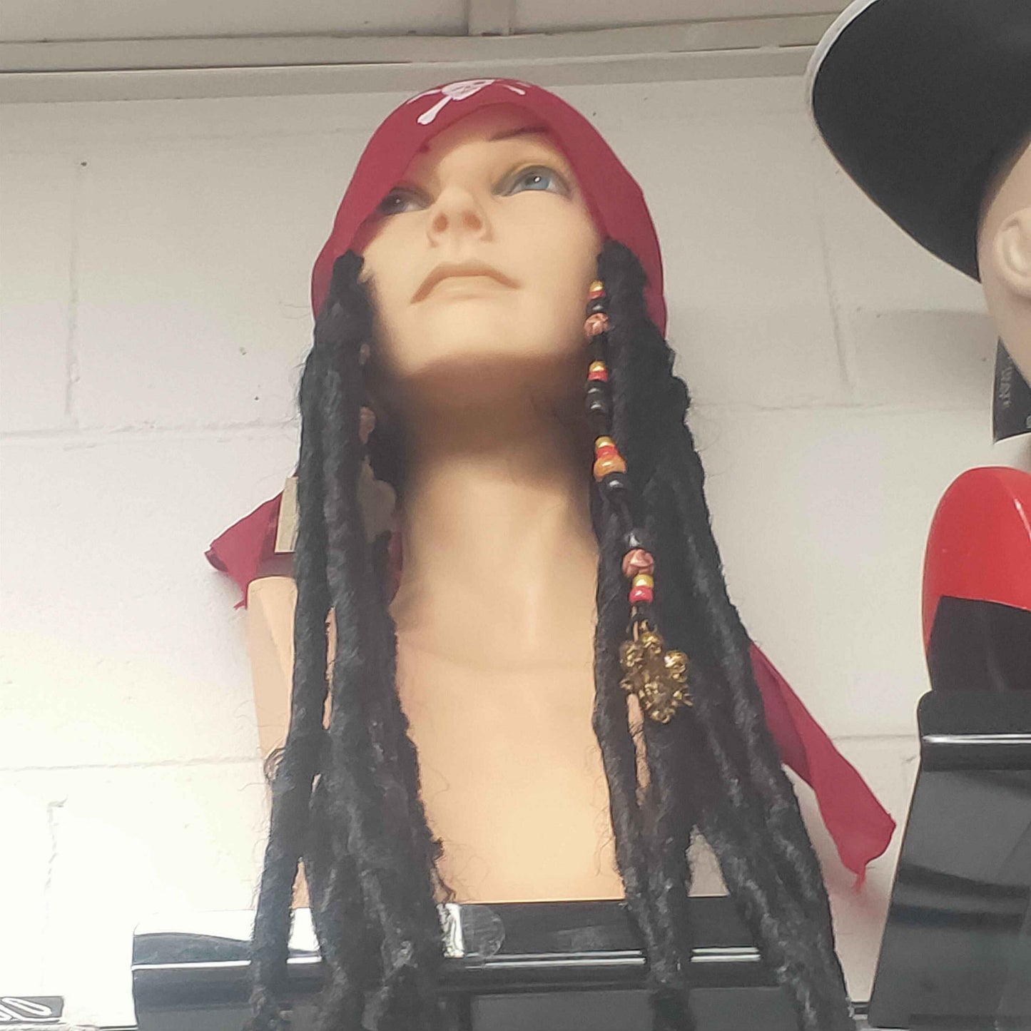 Pirate bandanna with dreads red