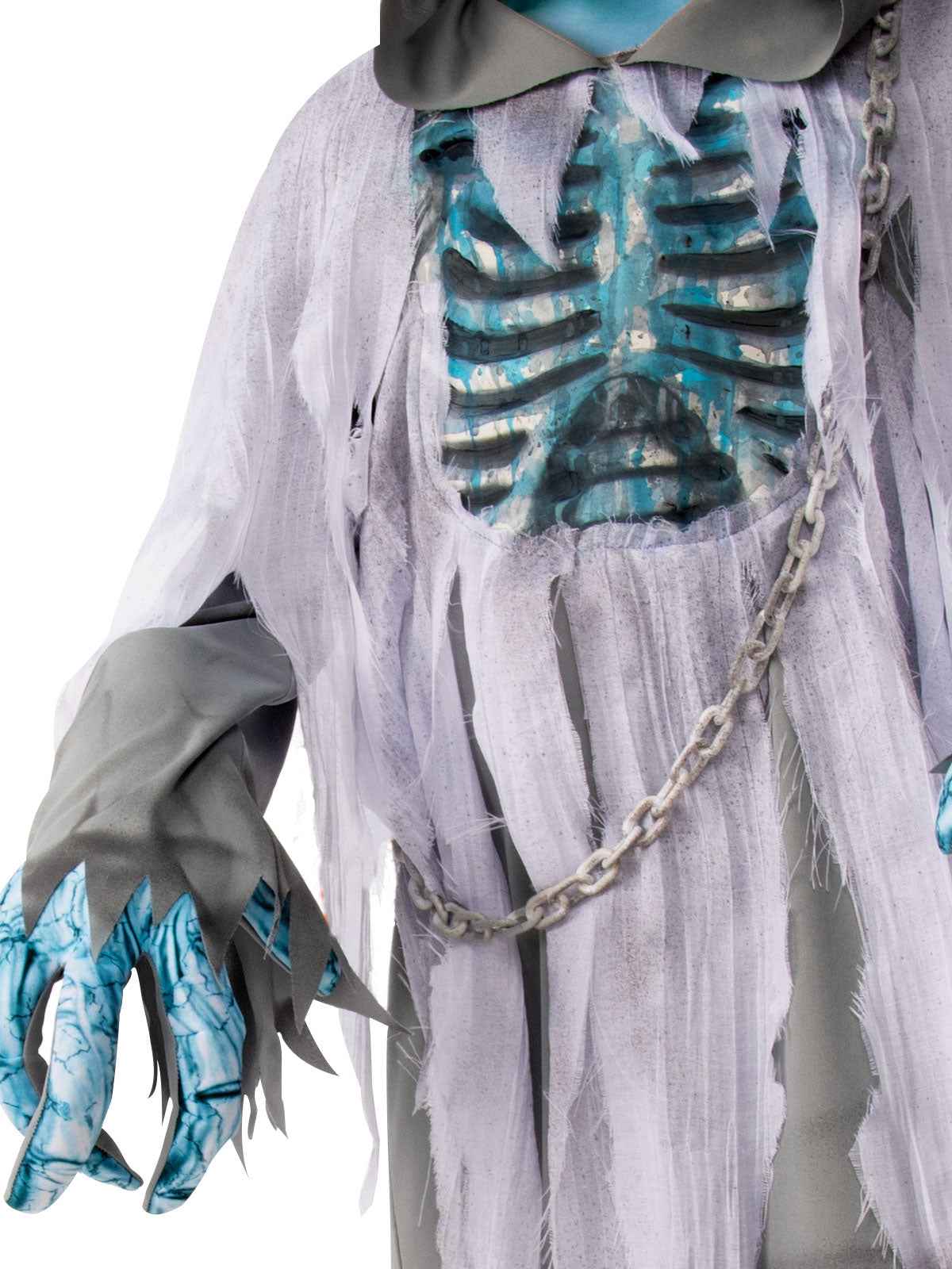 White Demon Hooded robe costume CHILD