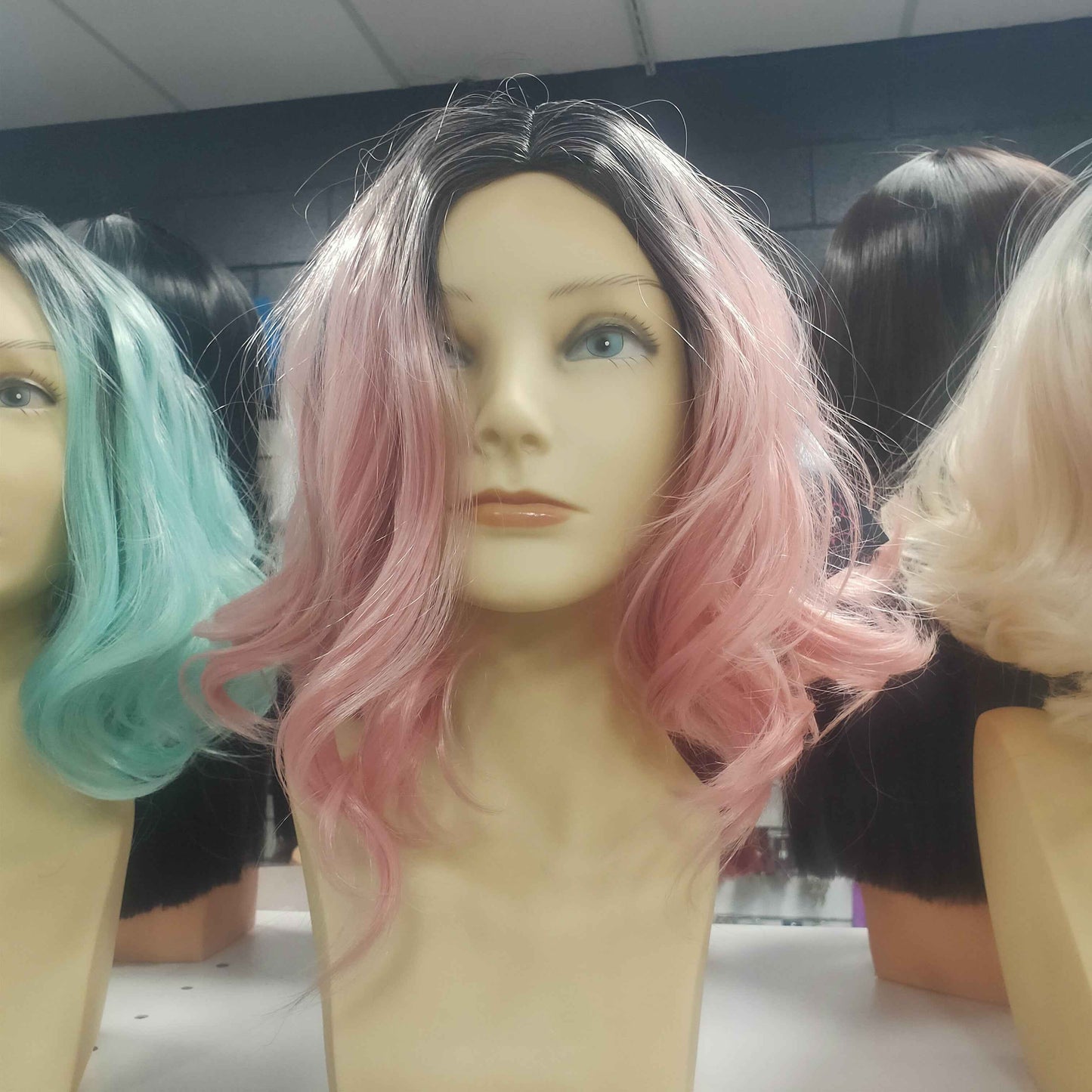 Baby pink Kourtney stylable fibre wig
