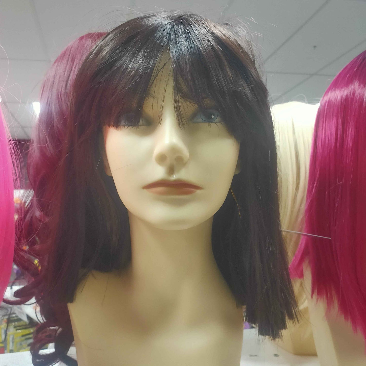 Lola brown stylable fibre wig