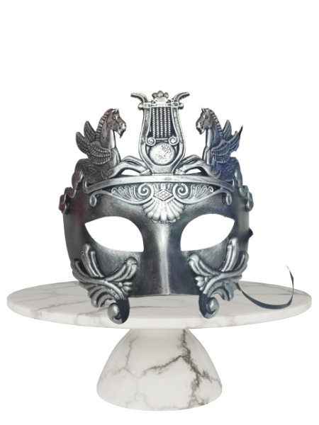 Silver Venetian design masculine masquerade
