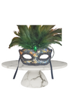 Sequin feathered masquerade various colours