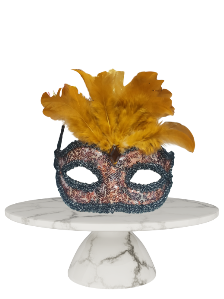 Sequin feathered masquerade various colours