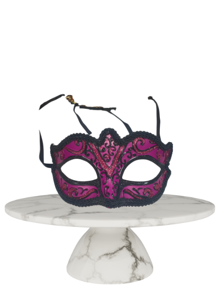 Pink and black simple masquerade