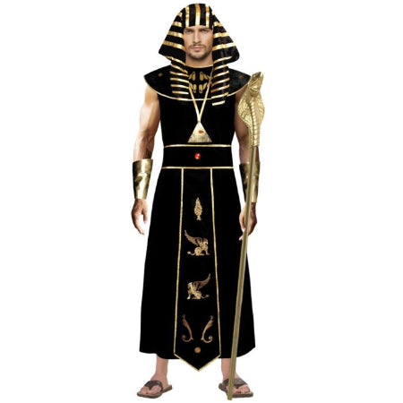 Pharaoh Black Gold Complete Costume - ADULT