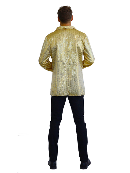 Gold Sequin Blazer (Jacket) - Adult