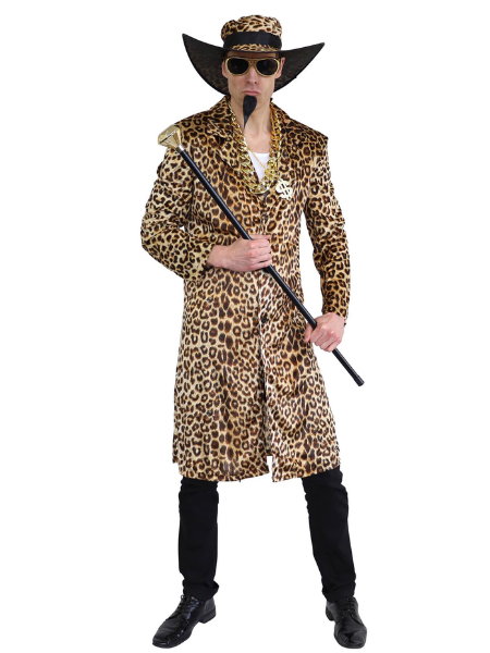 Leopard Pimp Coat & Hat - Adult