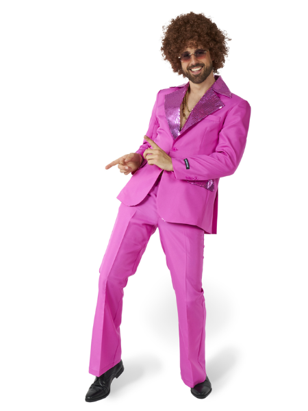 Suitmeister Pink Disco Suit With sequin - Adult