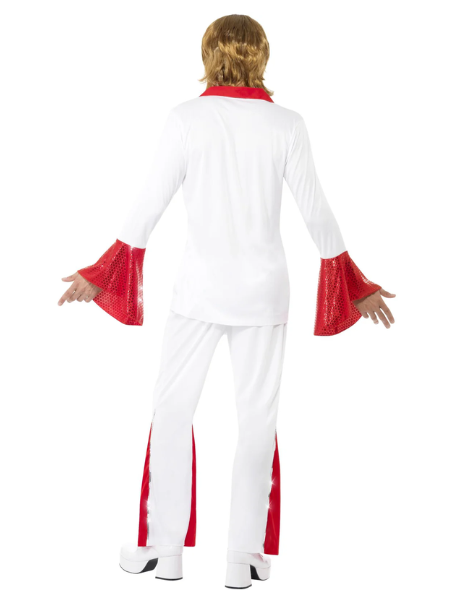 Super Trooper (Abba Inspired Male) Costume, White & Red - Adult