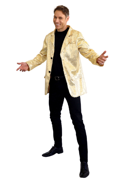Gold Sequin Blazer Jacket - Adult