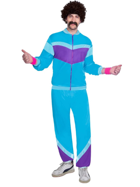 80's shell suit blue mens - Adult