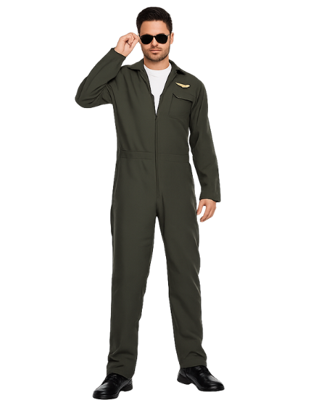 Aviator costume Jumpsuit Top gun inspired  - Adult
