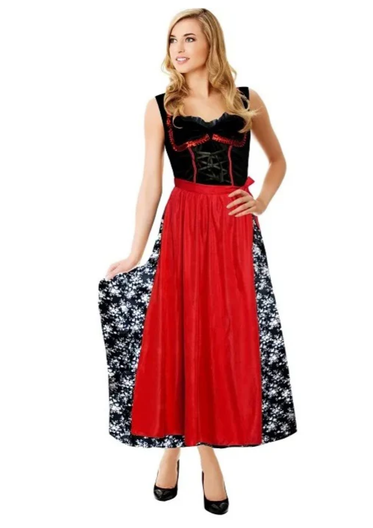 Tavern Maiden Dress Red/Black - Adult