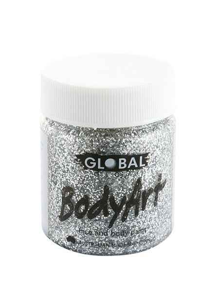 45ml Face & BodyArt Liquid Paint - Silver Glitter