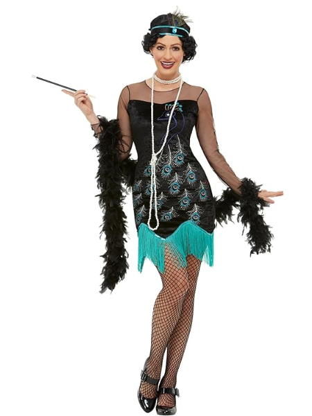 20's Peacock Flapper Costume - Adult