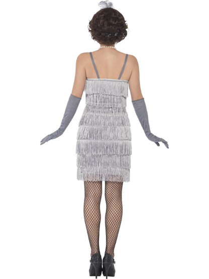 Flapper Costume (Silver Dress) - Adult
