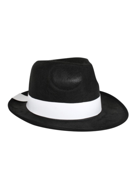 Gangster black and white hat