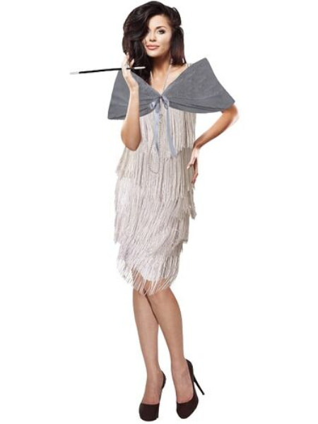 Speakeasy Ivory Flapper Dress - Adult