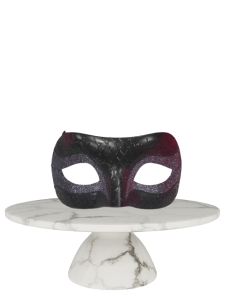 Simple black grey glitter masquerade