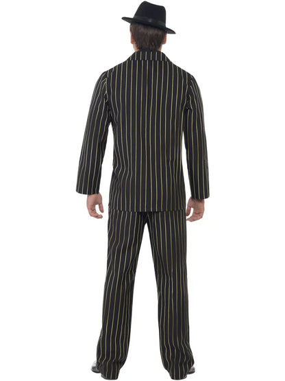 Gold Pinstripe Gangster Suit Costume - Adult
