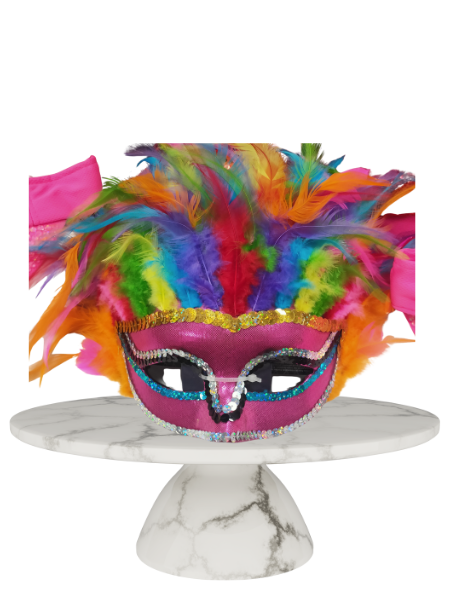 Rainbow mardi gras masquerade