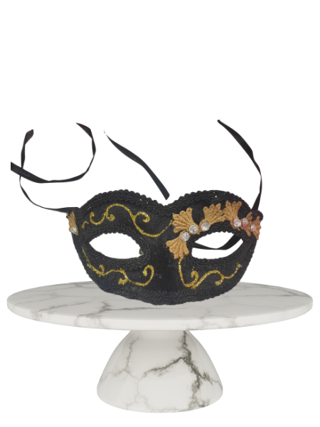 black and gold simple masquerade