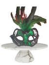 Green black lace masquerade