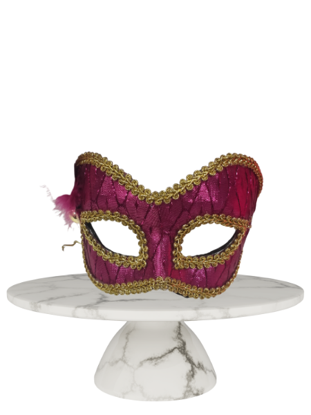 Fuchsia and gold mask