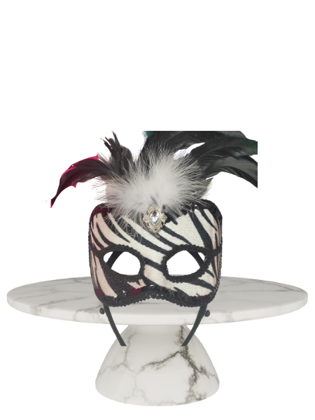 Black and white zebra masquerade
