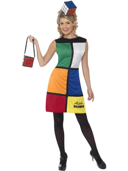 80's Rubix cube costume woman - Adult