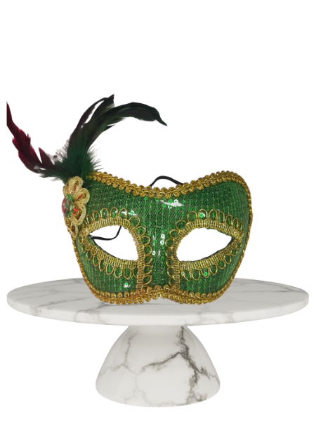 Green and Gold Sequin masquerade