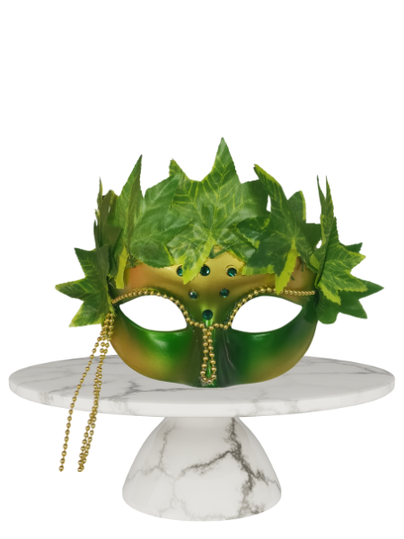 Leafy green masquerade mask