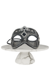 Black and Silver diamante transparent masquerade