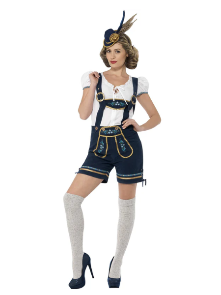 Traditional deluxe Bavarian lederhosen woman - adult