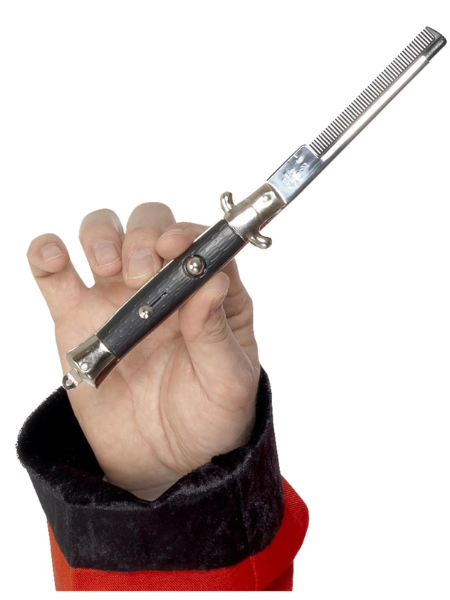 50s teddy boy style flip comb