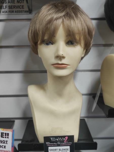 Mens short blonde wig