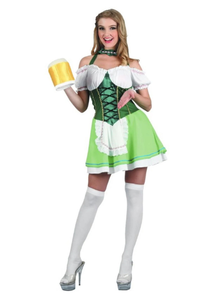 Beer girl green costume adult