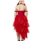 HARLEY QUINN RED DRESS COSTUME, ADULT