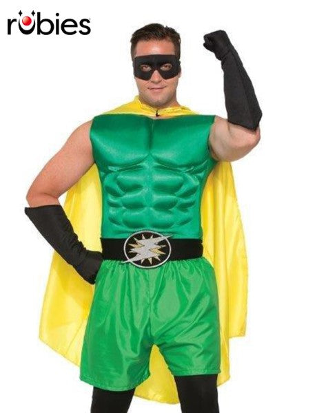 Hero Muscle Chest Adult Costume Various colours