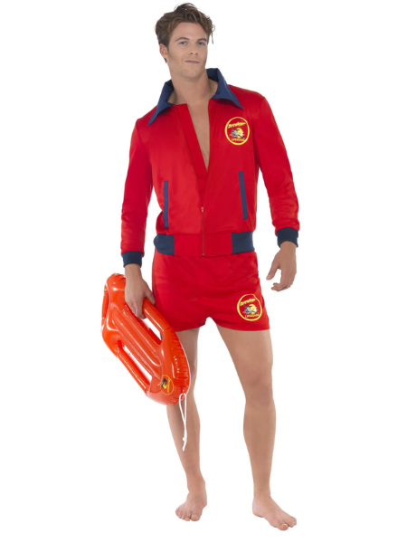 Baywatch Beach Men's Lifeguard long shorts Costume