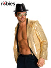 Gold Sequin Jacket Adult Male Sizes