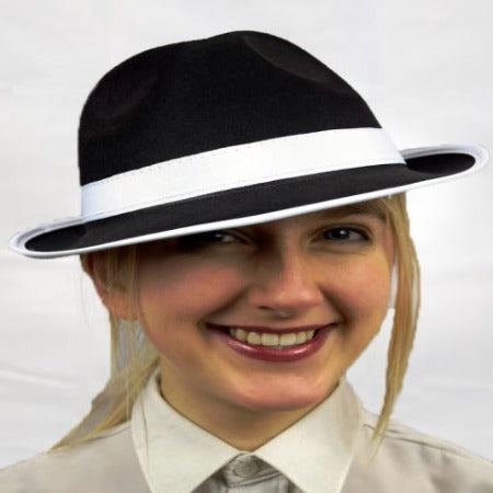 BLUES/GANGSTER HAT BLK/WHT