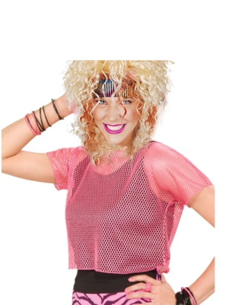Mesh neon 80's Top - Adult