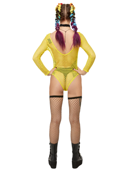Smiley fishnet bodysuit - Adult