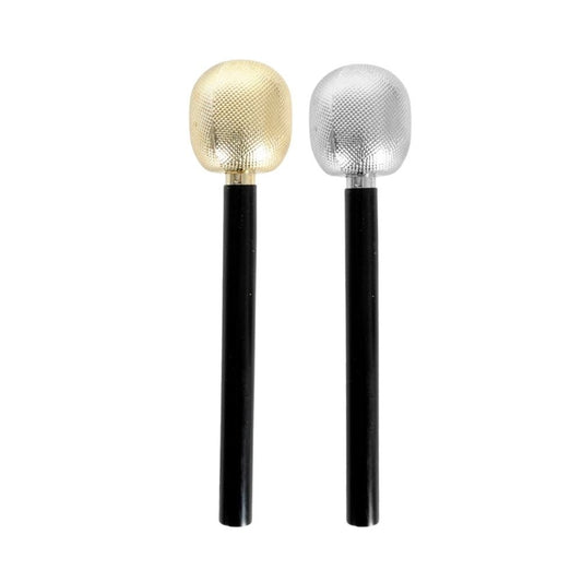 Rockstar Microphone - Metallic Gold or silver